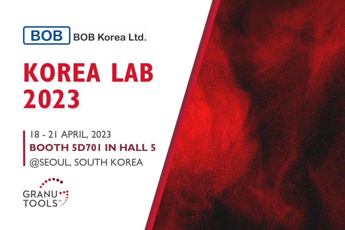banner of Granutools to share that we our distributor attend Korea Lab 2023 on April 18-19 in Seoul, South Korea